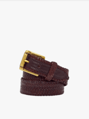 Slim Plaited Buckle Belt